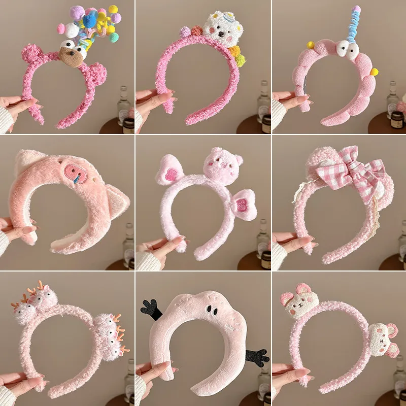 Plush High Crown Headband for Women – Thickened Wide Face Wash Headband, Non-Slip Fluffy Spa Hair Hoop, Cute Winter Hair Accessory for Skincare & Daily Wear